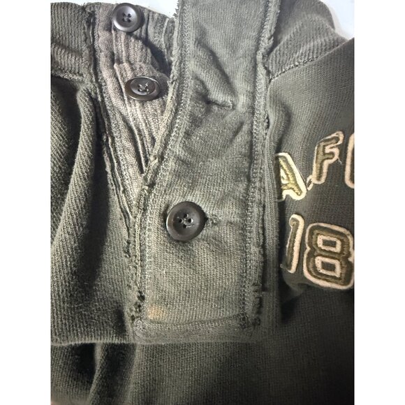 Abercrombie & Fitch Sweatshirt Mens Size XL Olive Green Distressed Grunge (READ) - Picture 13 of 13